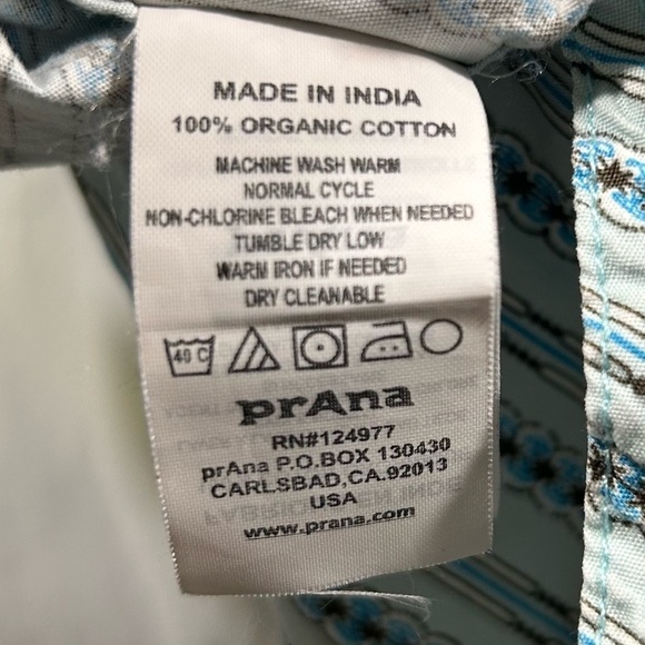 Prana Button Down Organic Cotton Mens Short Sleeve Relaxed Fit Shirt Sz XL - Picture 12 of 13